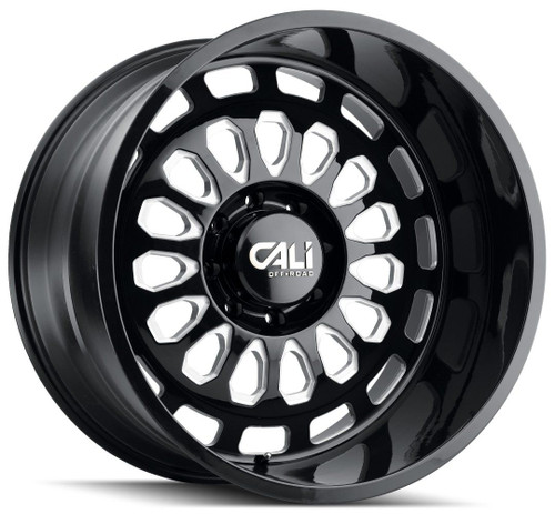 Cali Off-Road Paradox Wheels Rims 20x10 5x127 Gloss Black Milled -25mm | 9113-2173BM