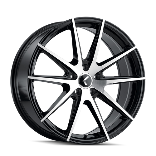 Kraze Kr193 Turismo Wheels Rims 20x8.5 5x114.3 Gloss Black Machined 38mm | KR193-2865BM38