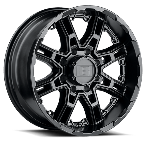 Level 8 Slingshot Wheel 22x11.5 8x180 Matte Black -44mm | 2215LST-48180M25