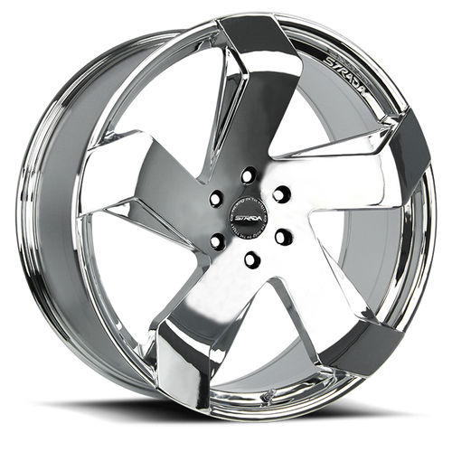 DOORBUSTER PRICING! - Strada S65 Coltello Wheel 24x10 5x115 Chrome 15mm - FREE T-SHIRT INCLUDED! | S65451515