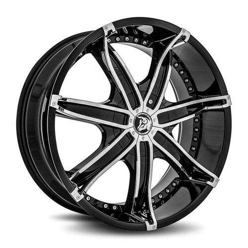 Diablo Dna Wheels Rims 24x10 Blank Custom Drilled Gloss Black 12mm | DNA-241BLNK1273B