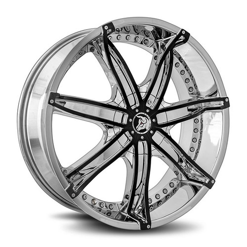 Diablo Dna Wheels Rims 22x8.5 Blank Custom Drilled Chrome 38mm | DNA-228BLNK3873