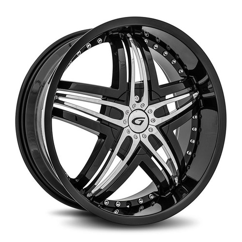 Diablo Blitz Wheels Rims 22x9.5 Blank Custom Drilled Gloss Black 13mm | G1-229BLNK1373B