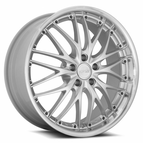 Mrr Gt1 Wheels Rims 20x8.5 Blank Custom Drilled Hyper Silver W/ Machined Lip 20mm | GT0120855xx20HS