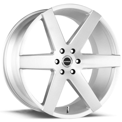Strada Coda S60 Wheel 26x10 Blank (Custom Drilled BP) Brushed Face Silver 15MM | S60600015BFS