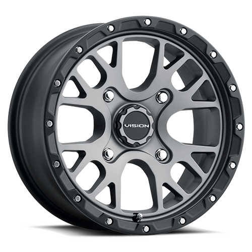 Vision Rocker 545 Atv Utv Wheel 15x7 4x156 Satin Grey 13mm | 545-157156SGBL44