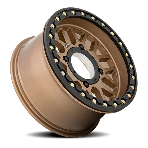 Kmc Powersports Ks235 Grenade Beadlock 15x6 4x156 Bronze 38 Wheels