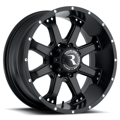 Raceline Assault Wheels Rims 20x9 6x139.7 Black 18mm | 991B-29060+18