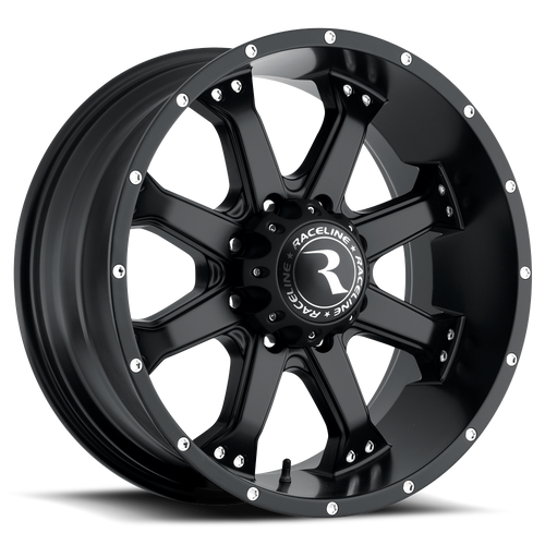 Raceline Assault Wheels Rims 17x9 8x165.1 Black 18mm | 991B-79080+18