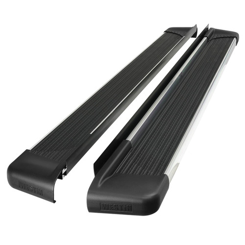 Westin SG6 Running Boards. Polished Aluminum. 74.25 in. Length. Does Not Include Mount Kit. Vehicle Specific Mount Kit Must Be Purchased Separately. | BCTC 27-64720