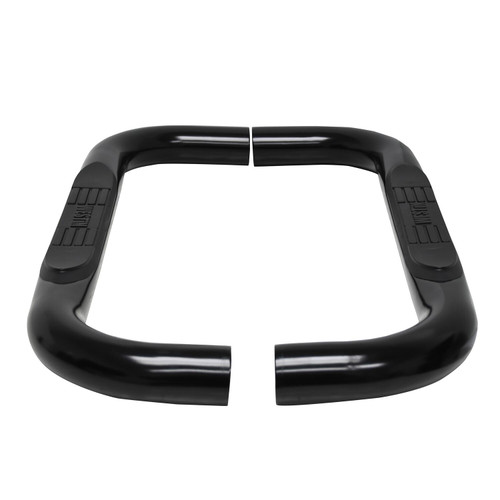 Westin E-Series 3 Round Nerf Step Bars. Steel. Black. | BCTC 23-4115