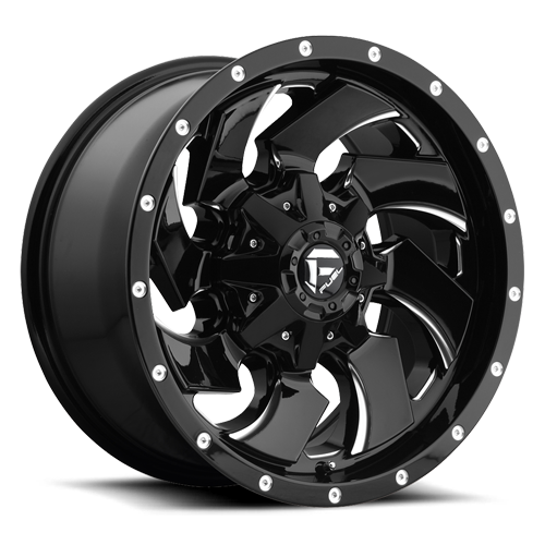 Fuel D574 Cleaver Wheel 17x9 6x135 & 6x139.7 Gloss Black Milled 1mm - FREE T-SHIRT INCLUDED! | D57417909850