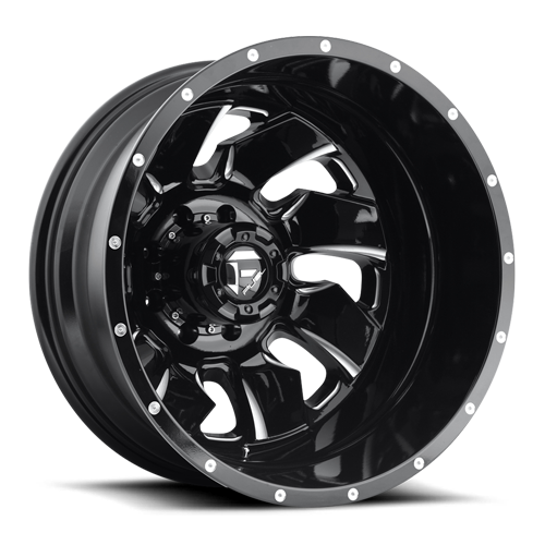 Fuel D574 Cleaver Dually Wheel 20x8.25 8x170 Gloss Black Milled -176mm | D57420821725