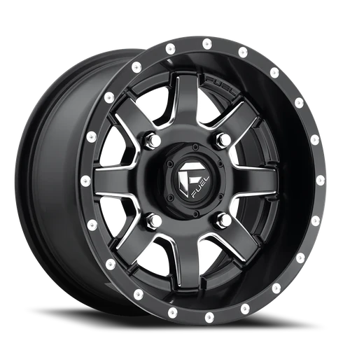 Fuel D538 Maverick Atv Utv Wheel 14x7 4x110 Matte Black Milled 13mm - FREE T-SHIRT INCLUDED! | D5381470A444