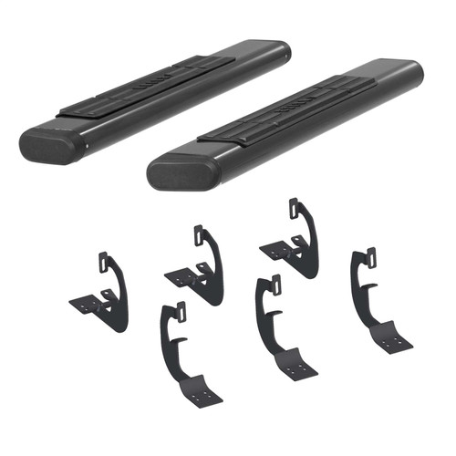 Aries® Black  The Standard 6 in. Oval Nerf Bar w/Mounting Brackets | 4445030 | Free Shipping!