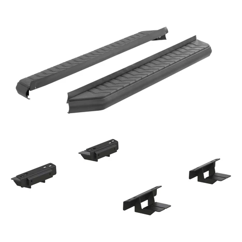 Aries® Black  AeroTread Running Boards w/Mounting Brackets | 2061010 | Free Shipping!