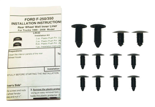 Rugged Liner® | LIK40 | Rugged Liner Wheel Well Inner Liner Hardware Kit