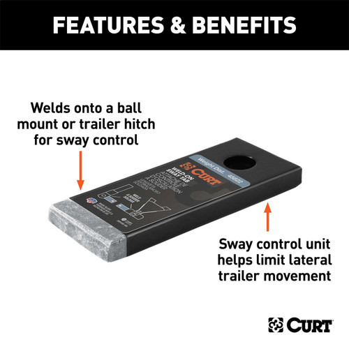 Curt® | 45822 | Weld-On Sway Control Tab