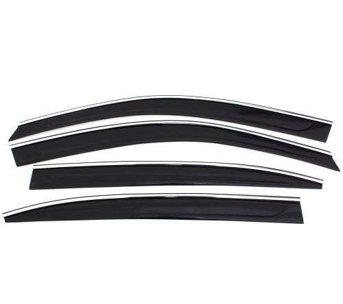Auto Ventshade Ventvisor Low Profile Deflector - Chrome Trim, 4 pc | BBFF 794082