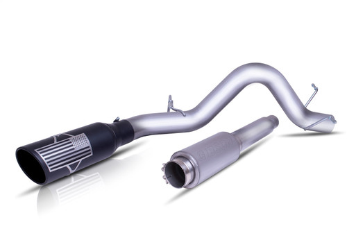 Gibson Performance Patriot Flag; Cat-Back Single Exhaust System; Stainless | BFBL 70-0005