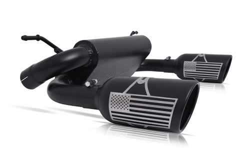 Gibson Performance Patriot Flag; Cat-Back Dual Split Exhaust System; Black Ceramic | BFBL 70-0002