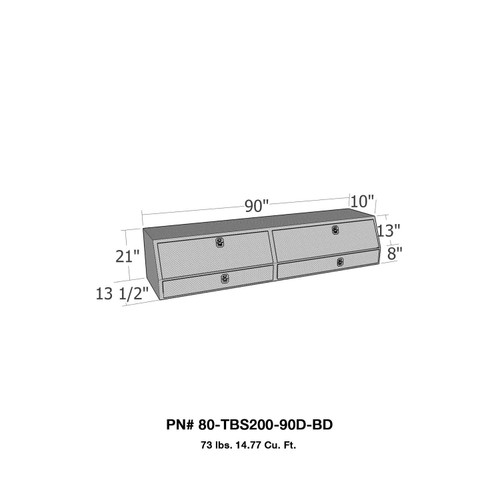 Westin® | 80-TBS200-90D-BD | Brute Contractor TopSider Tool Box