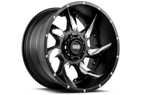Grid Gd01 Wheels Rims 20x9 6x135 6x139.7 Matte Black -12mm | GD01-20090237B-108