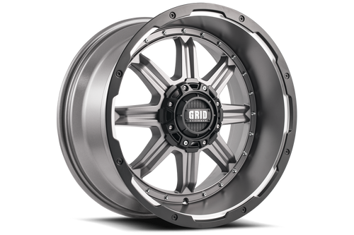 Grid Gd10 Wheels Rims 18x9 5x114.3 5x127 Matte Anthracite W/ Black Lip 15mm | GD10-18090027A1578