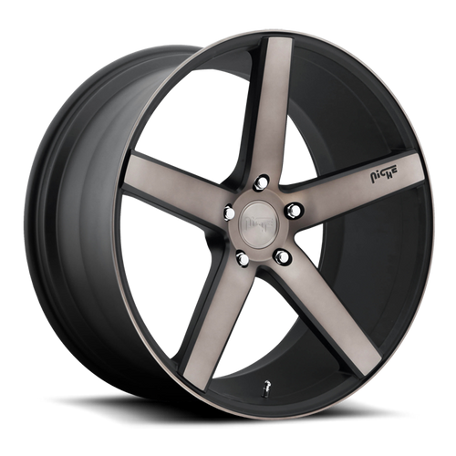 Niche M134 Milan Wheel 19x8.5 5x114.3 Matte Black Machined With Double Dark Tint 35mm - FREE T-SHIRT INCLUDED! | M134198565+35