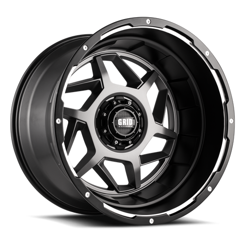 Grid Gd14 Wheels Rims 20x10 6x135 6x139.7 Matte Anthracite W/ Black Lip -25mm | GD14-20100237A-208