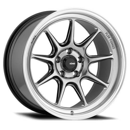 Konig 105M Countergram Wheels Rims 19x8.5 5x114.3 Hyper Chrome W/Machined Lip 35mm | 105M-CT8951435C