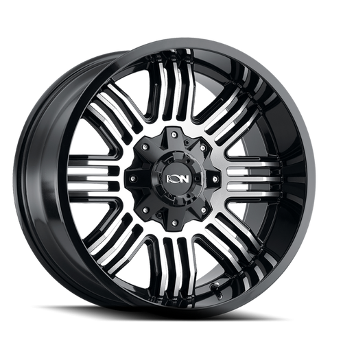 Ion 144 Wheels Rims 20x9 5x127 5x139.7 Satin Black Machined 18mm | 144-2952B18