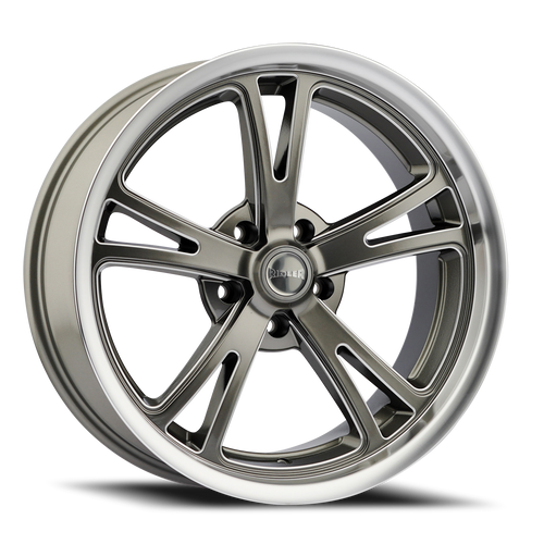 DOORBUSTER PRICING! - Ridler 606 Wheel 17x8 5x127 Gloss Grey Machined 0mm | 606-7873G