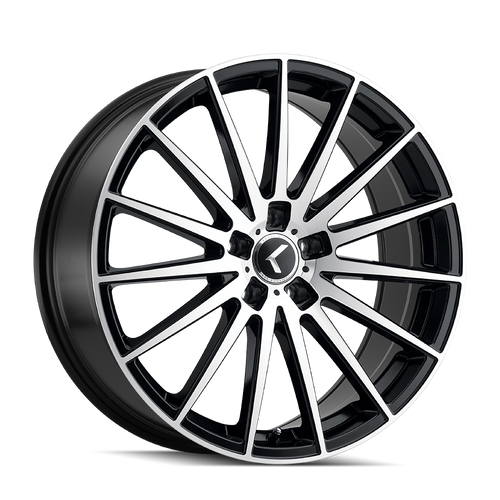 Kraze Kr191 Stunna Wheels Rims 18x8 5x108 Matte Black Machined 40mm | KR191-8831BM40