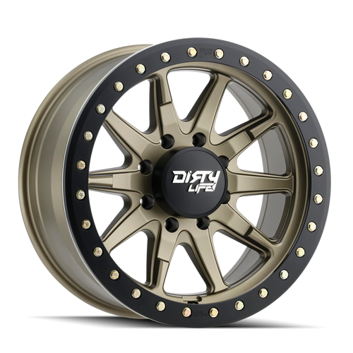 Dirty Life Dt-2 Wheels Rims 17x9 5x127 Satin Gold -12mm | 9304-7973MGD12