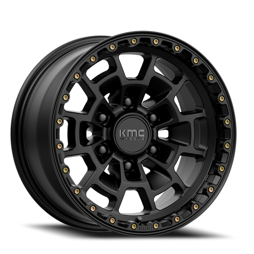 Kmc Km718 Summit Wheel 17x8.5 6x139.7 Satin Black 0mm - FREE T-SHIRT INCLUDED! | KM71878568700