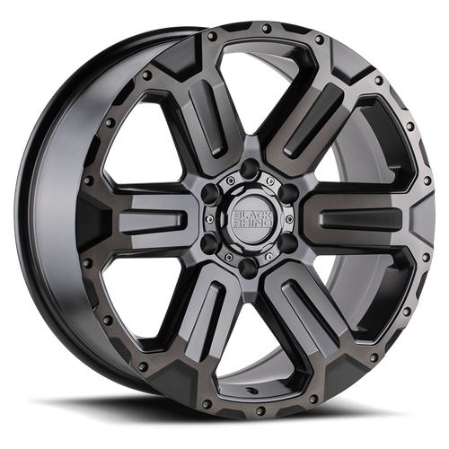 Black Rhino Wanaka Wheel 18x9 6x139.7 Matte Gunmetal w/ Brushed Face & Gunmetal Tint 12mm - FREE T-SHIRT INCLUDED! | 1890WKA126140G12