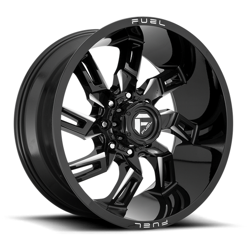 Fuel D747 Lockdown Wheel 22x10 5x127 Gloss Black Milled -18mm - FREE T-SHIRT INCLUDED! | D74722007547