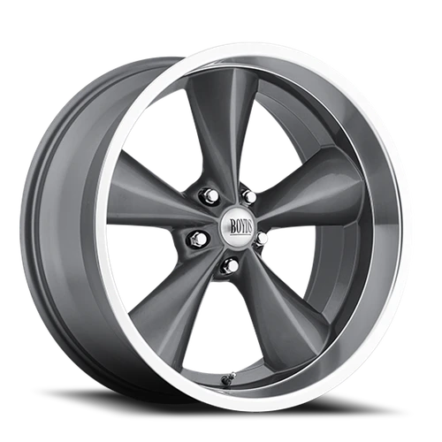 Boyd Coddington Bc1Gm Junkyard Dog Wheel 18x7 5x120.65 Gunmetal w/ Machined Lip 0mm - FREE T-SHIRT INCLUDED! | BC1-876140G