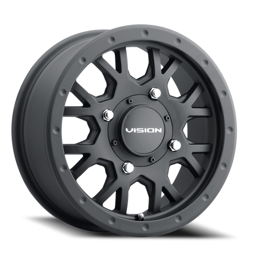 Vision Invader Gv8 Atv Utv Wheel - 15x6 4x136 Satin Black 38mm | GV8A156136SB48