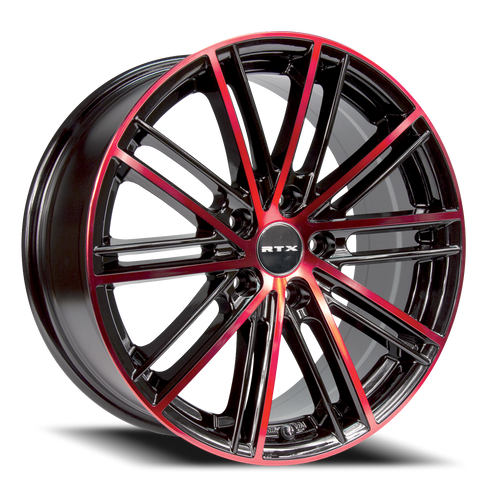 DOORBUSTER PRICING! - Rtx Strobe 5 Wheel 18x8 5x114.3 Black Machined Red 45mm | 81210