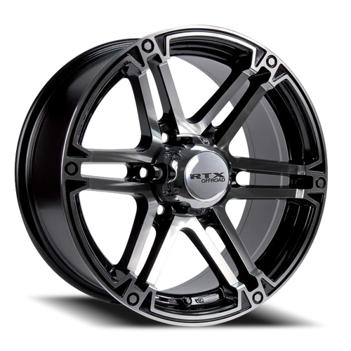DOORBUSTER PRICING! - Rtx Slate Wheel 17x8 6x139.7 Black Machined 25mm | 81251
