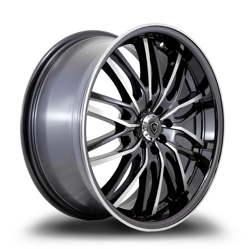White Diamond® W3108 Wheels Rims 18x8 5x100 5x4.5 (5x114.3) Black Machined 35 | 31081881010011435BP