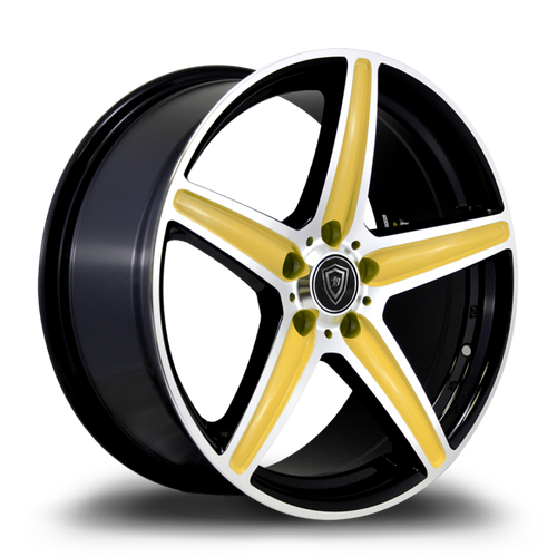 White Diamond® W253 Wheels Rims 17x7 5x100 5x4.5 (5x114.3) Gold Black 35 | 25317751010011435GB