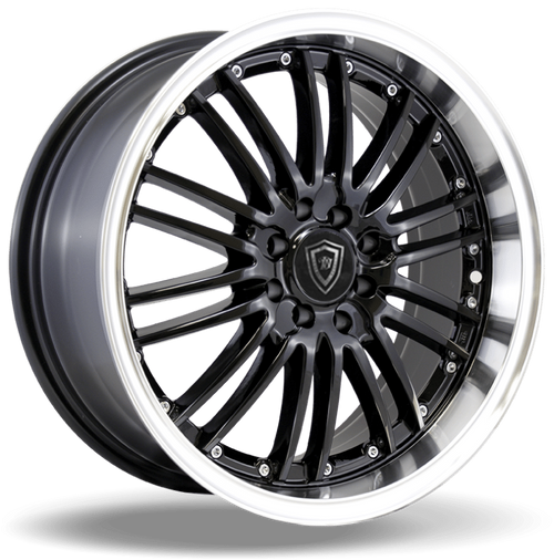 White Diamond® W820 Wheels Rims 17x7.5 5x110 5x4.5 (5x114.3) Black Machined 35 | 82017751011011435BLP