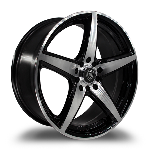 White Diamond® W244 Wheels Rims 17x7 5x112 5x4.5 (5x114.3) Black Machined 35 | 24417751011011435BP