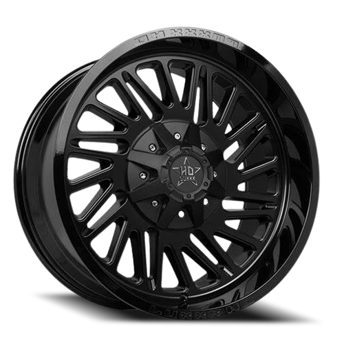 Luxxx Hd Lhd19 Wheel 20x10 6x135 & 6x139.7 Matte Black w/ Gloss Black Lip -18mm | LHD1920106135139-18G-A5