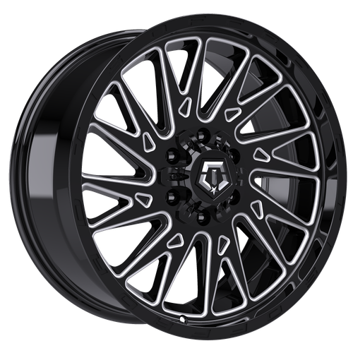 Tis 547Bm Wheel 20x10 8x165.1 Gloss Black w/ Milled Accents - 19 mm | 547BM-2108119