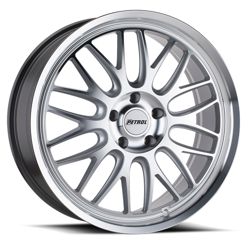 Petrol P4C Wheel 19x8 5x114.3 Silver w/ Machined Face & Lip 40mm | 1980P4C405114S76