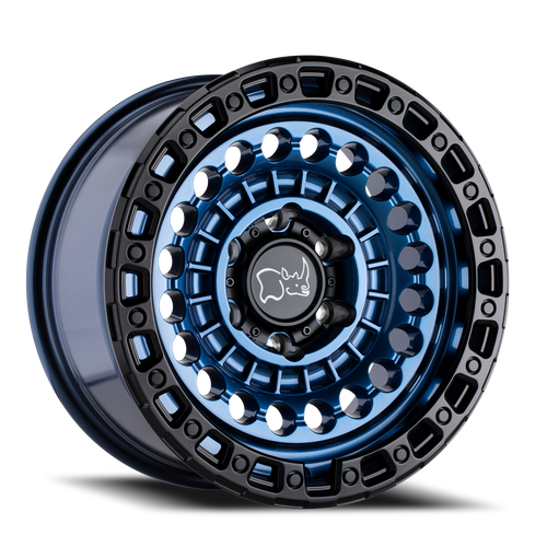 Black Rhino Sentinel Wheel 17x8.5 5x127 Cobalt Blue w/ Black Ring -18mm - FREE T-SHIRT INCLUDED! | 1785STN-85127U71